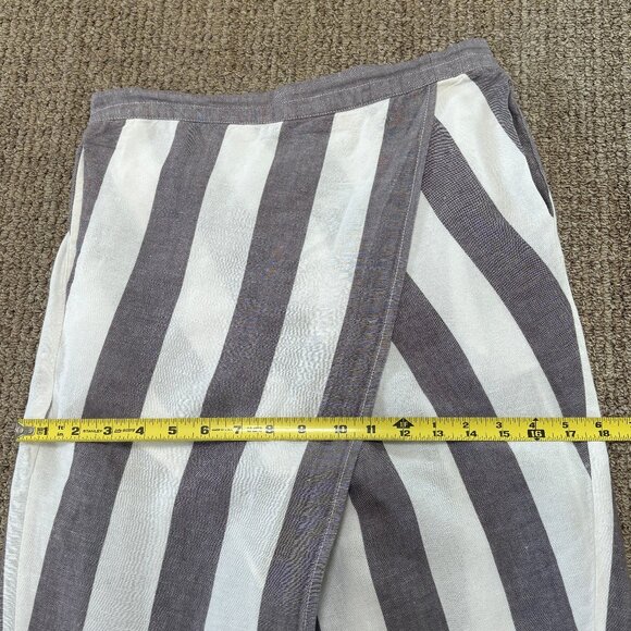 Madewell Grey Stripe Overlay Midi Skirt, size Medium - Picture 11 of 12